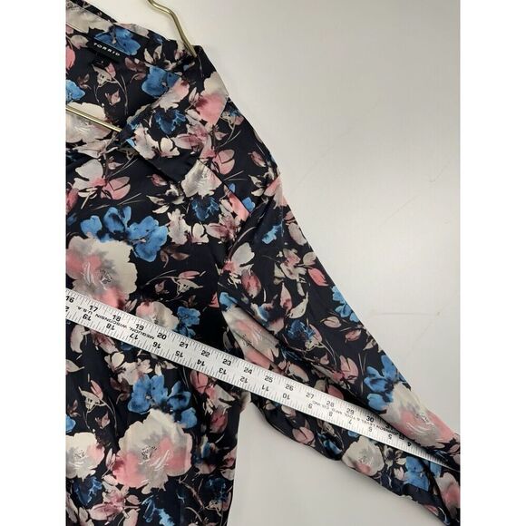 Torrid Madison Satin Button-Up Long Sleeve Shirt Multi Size 1X - Picture 8 of 9
